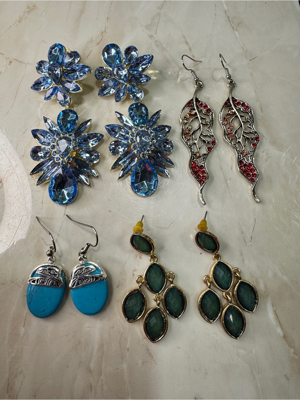 4 pairs assorted Earrings - Women Jewelry